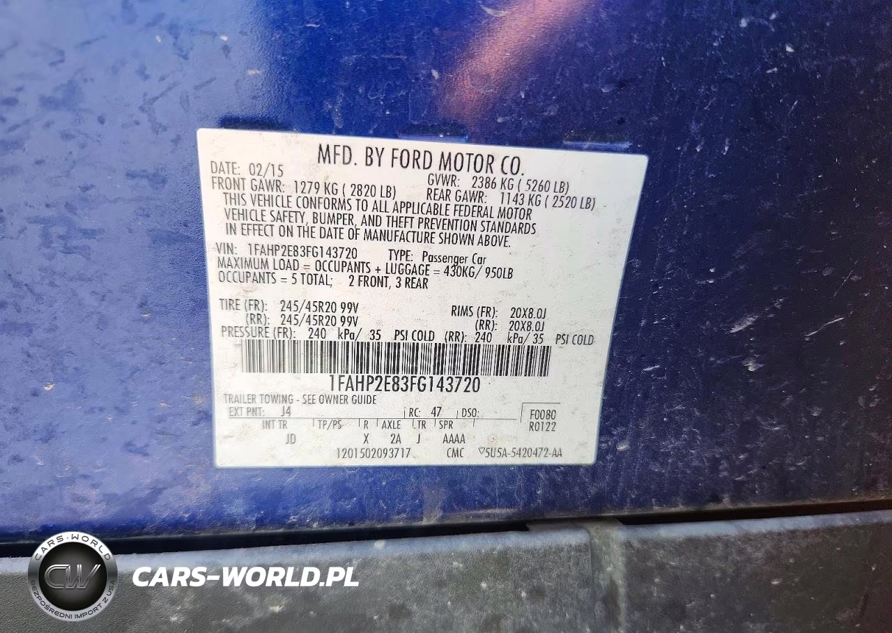 2015 Ford Taurus Sel VIN:1FAHP2E83FG143720 - 12