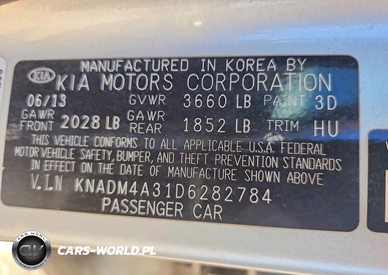 2013 Kia Rio Lx VIN:KNADM4A31D6282784 - 12