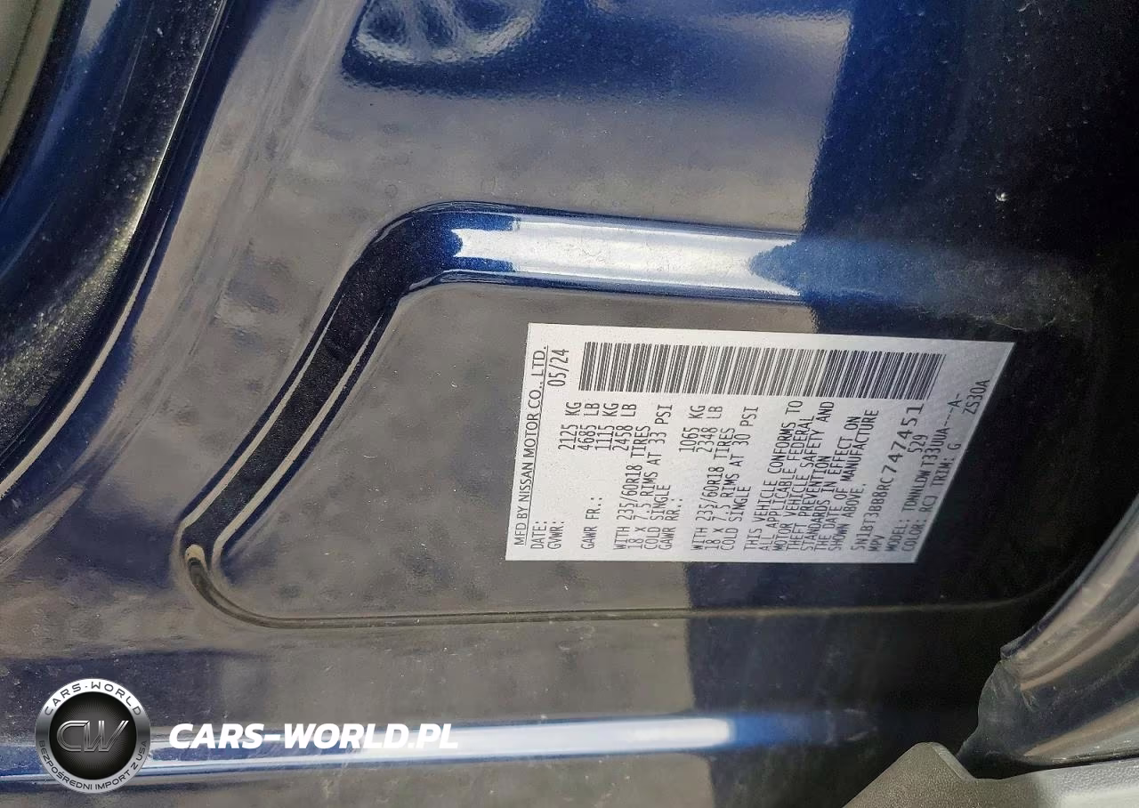 2024 Nissan Rogue Sv VIN:5N1BT3BB8RC747451 - 13