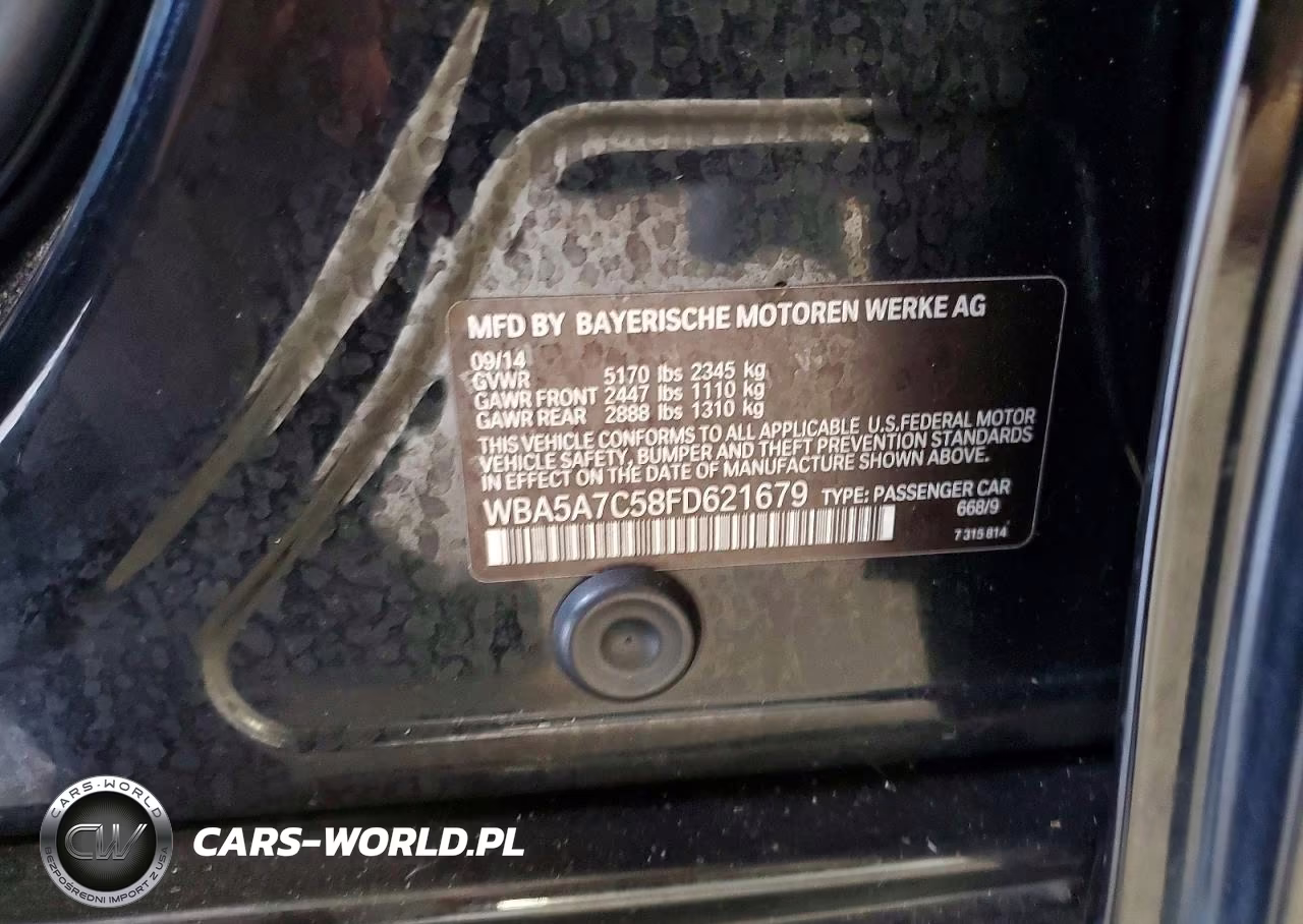 2015 BMW 528 Xi VIN:WBA5A7C58FD621679 - 13