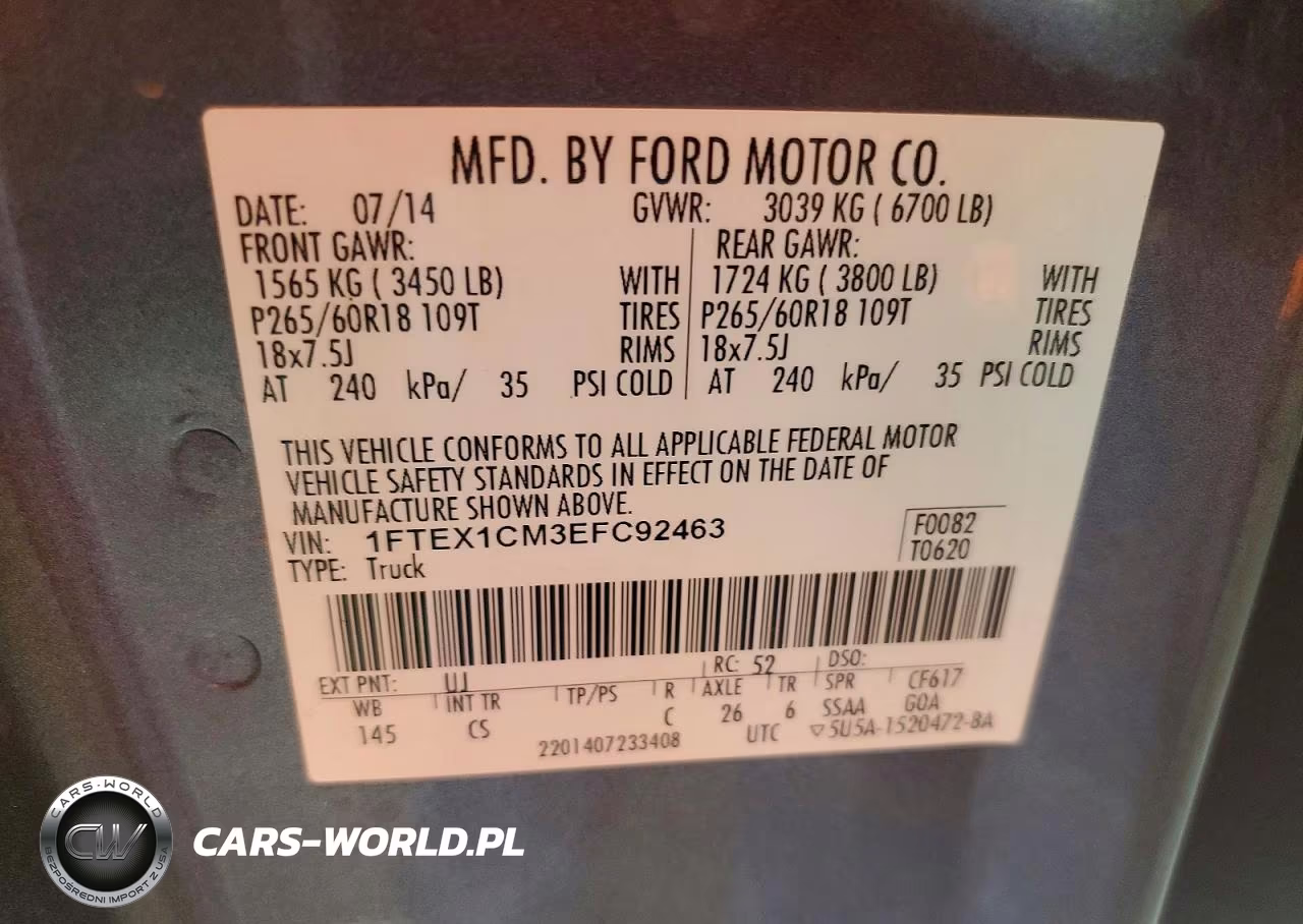 2014 Ford F150 Super Cab VIN:1FTEX1CM3EFC92463 - 12