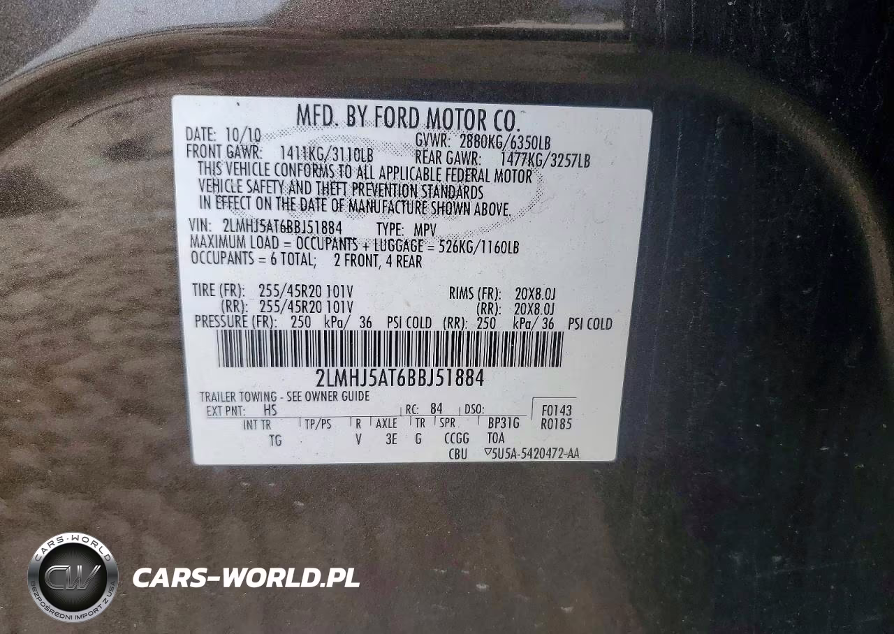 2011 Lincoln Mkt VIN:2LMHJ5AT6BBJ51884 - 13