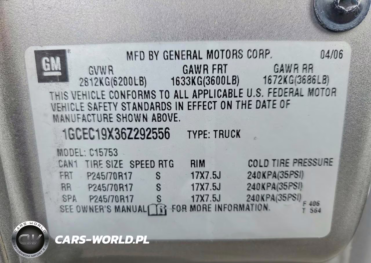 2006 Chevrolet Silverado C1500 VIN:1GCEC19X36Z292556 - 12