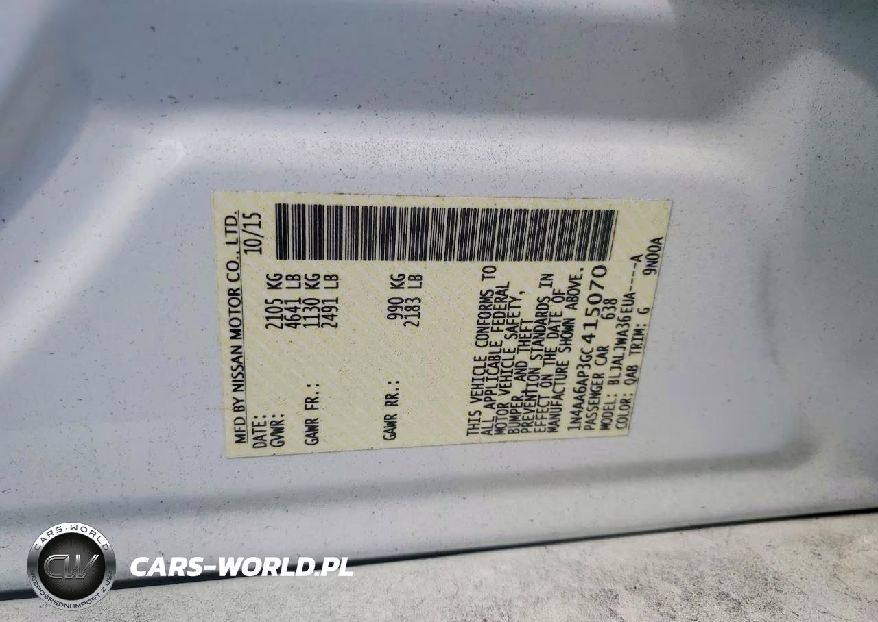 2016 Nissan Maxima 3.5 Sv VIN:1N4AA6AP3GC415070 - 12