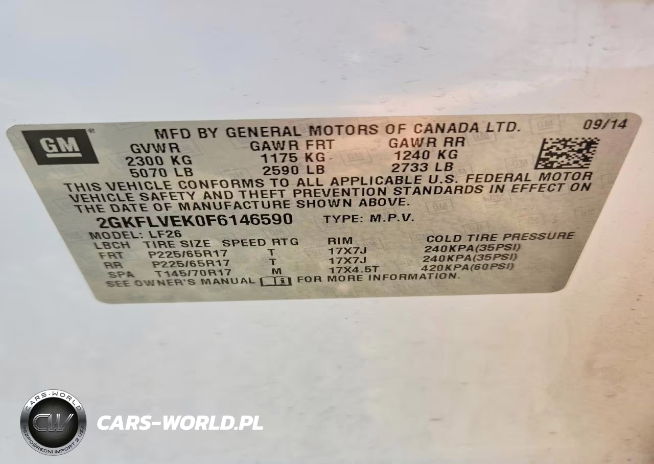 2015 GMC Terrain Sle VIN:2GKFLVEK0F6146590 - 14