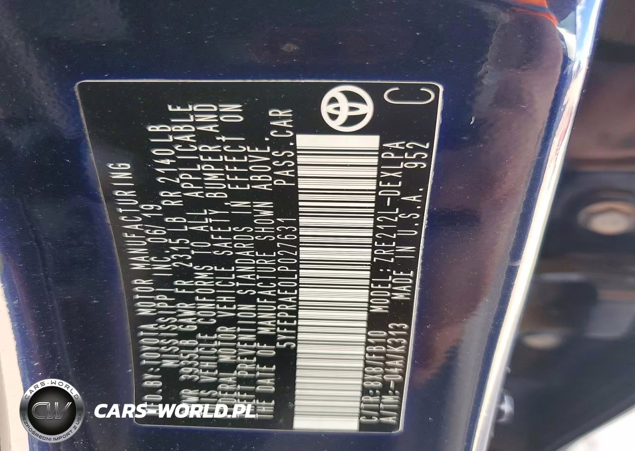 2020 Toyota Corolla Le VIN:5YFEPRAE0LP027631 - 12
