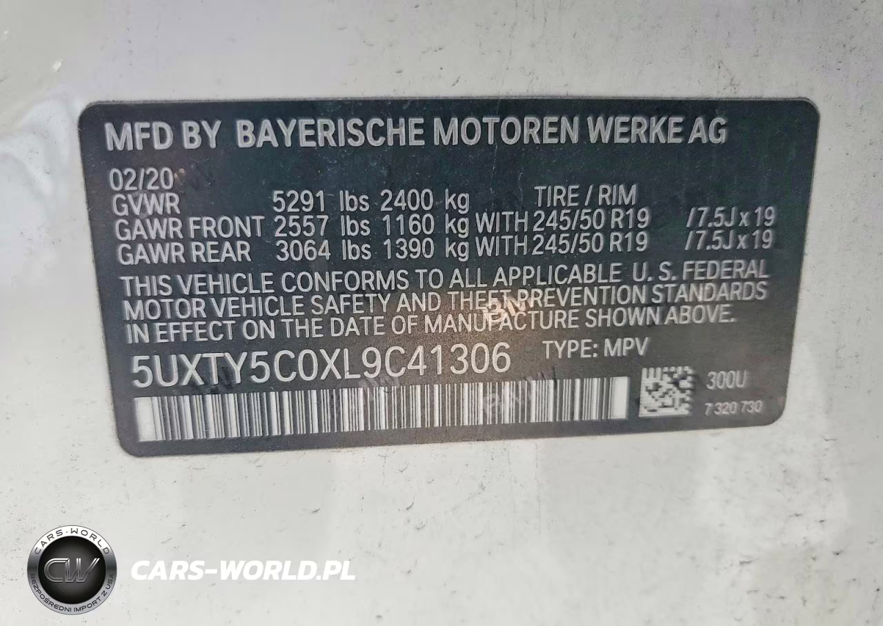 2020 BMW X3 xDrive30I VIN:5UXTY5C0XL9C41306 - 13