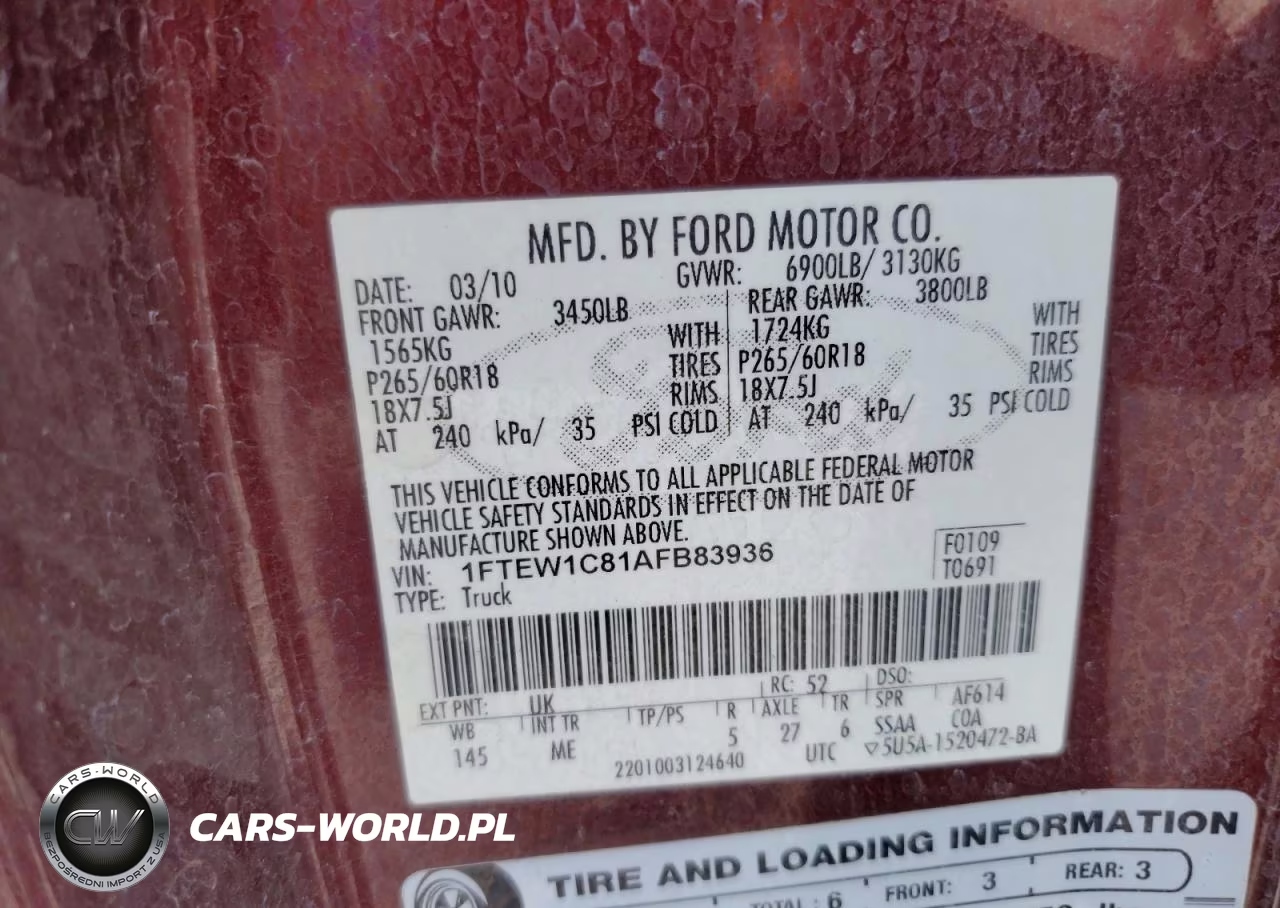 2010 Ford F150 Supercrew VIN:1FTEW1C81AFB83936 - 13