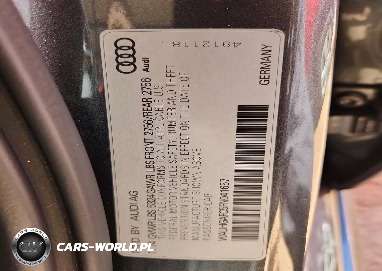 2015 Audi A6 Prestige VIN:WAUHGAFC5FN041657 - 13