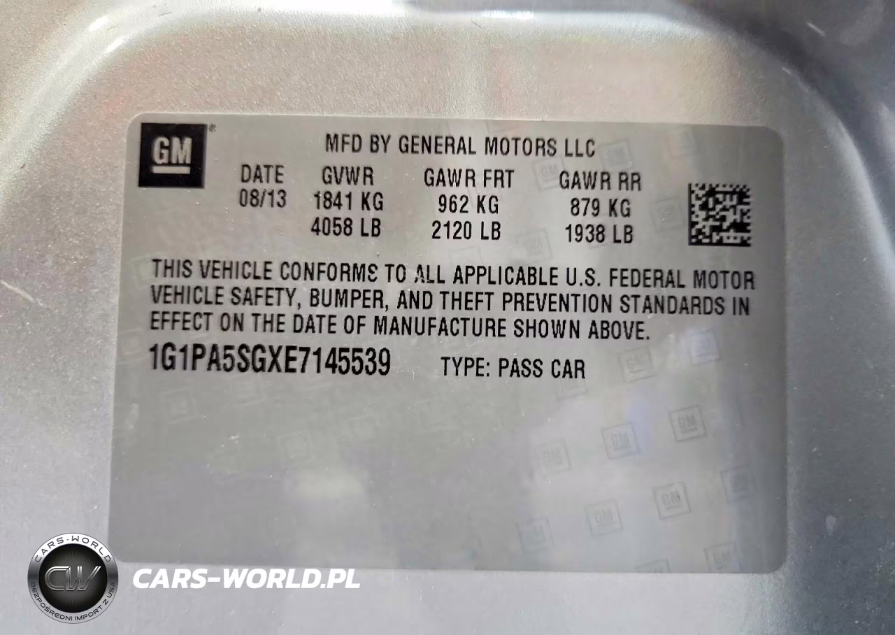 2014 Chevrolet Cruze Ls VIN:1G1PA5SGXE7145539 - 12