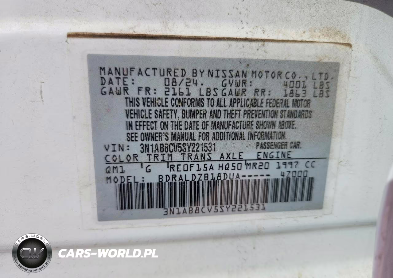 2025 Nissan Sentra Sv VIN:3N1AB8CV5SY221531 - 12