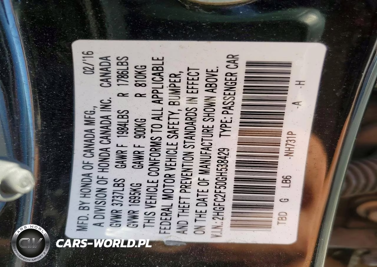 2016 Honda Civic Lx VIN:2HGFC2F50GH538429 - 13