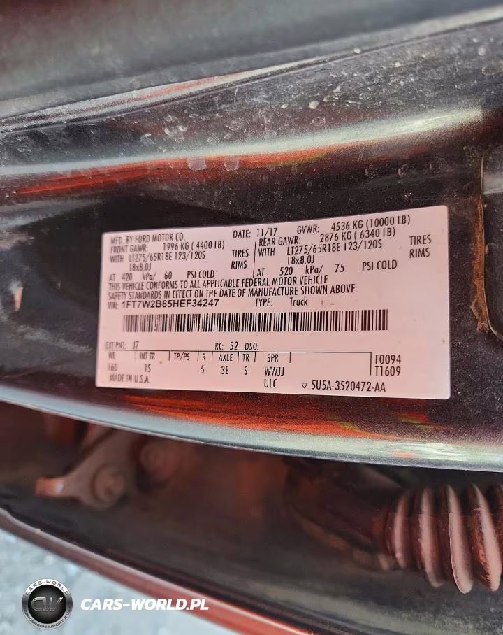 2017 Ford F250 Super Duty VIN:1FT7W2B65HEF34247 - 13