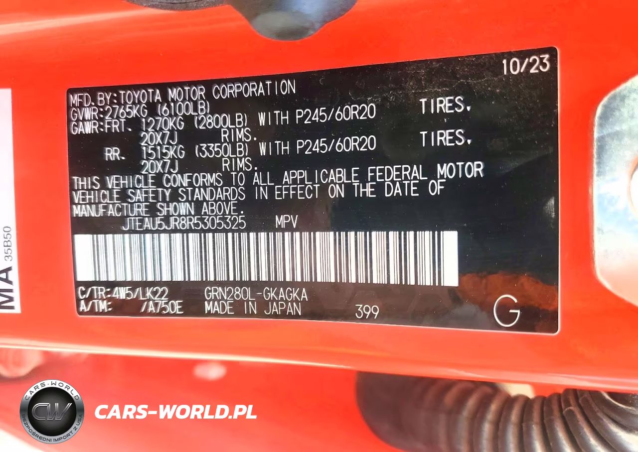 2024 Toyota 4Runner Trd Sport VIN:JTEAU5JR8R5305325 - 12