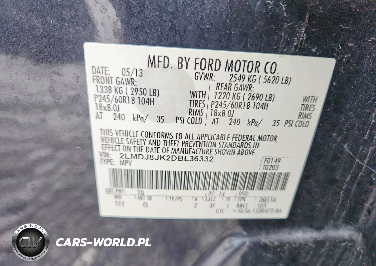 2013 Lincoln Mkx VIN:2LMDJ8JK2DBL36332 - 13