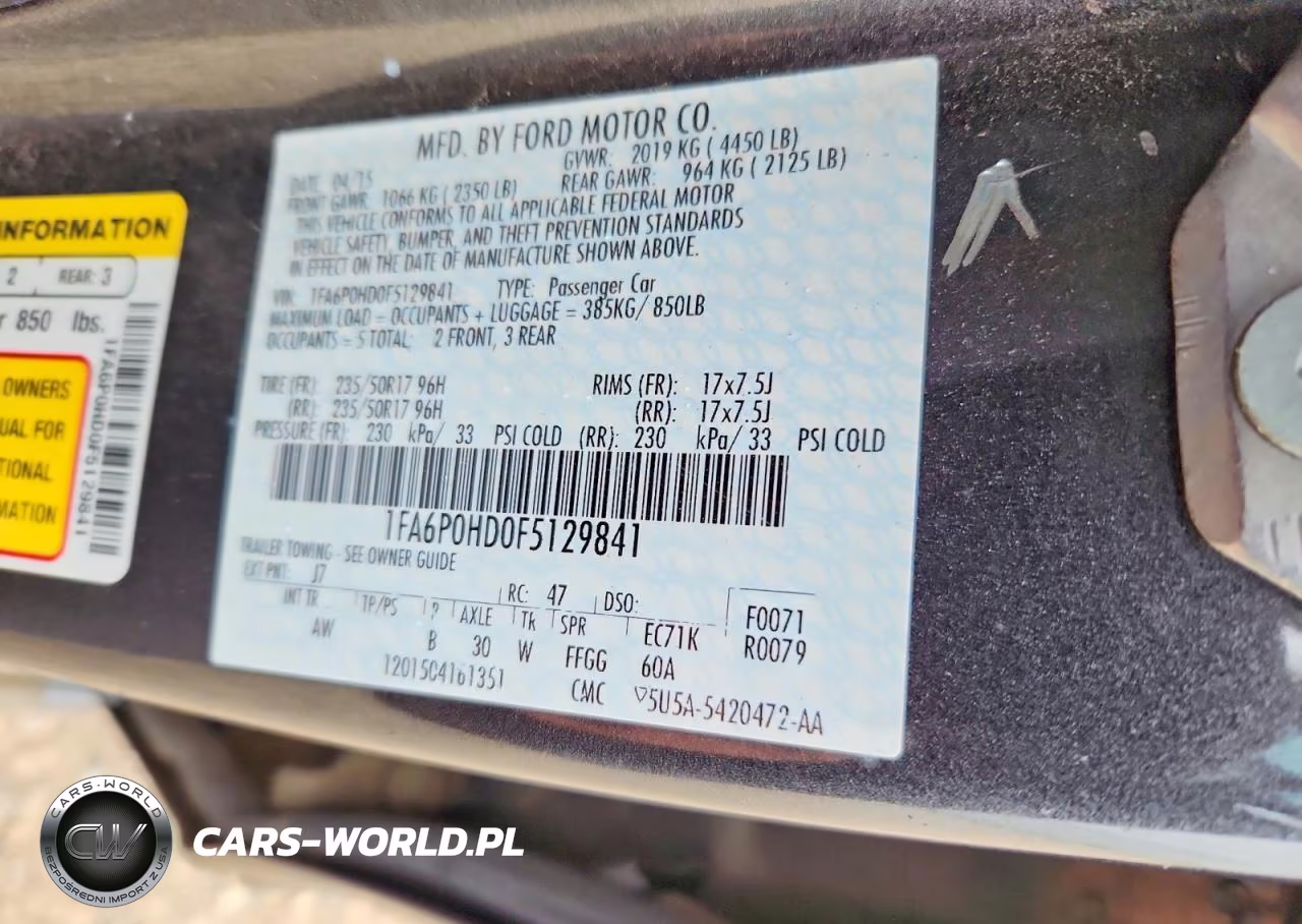 2015 Ford Fusion Se VIN:1FA6P0HD0F5129841 - 12