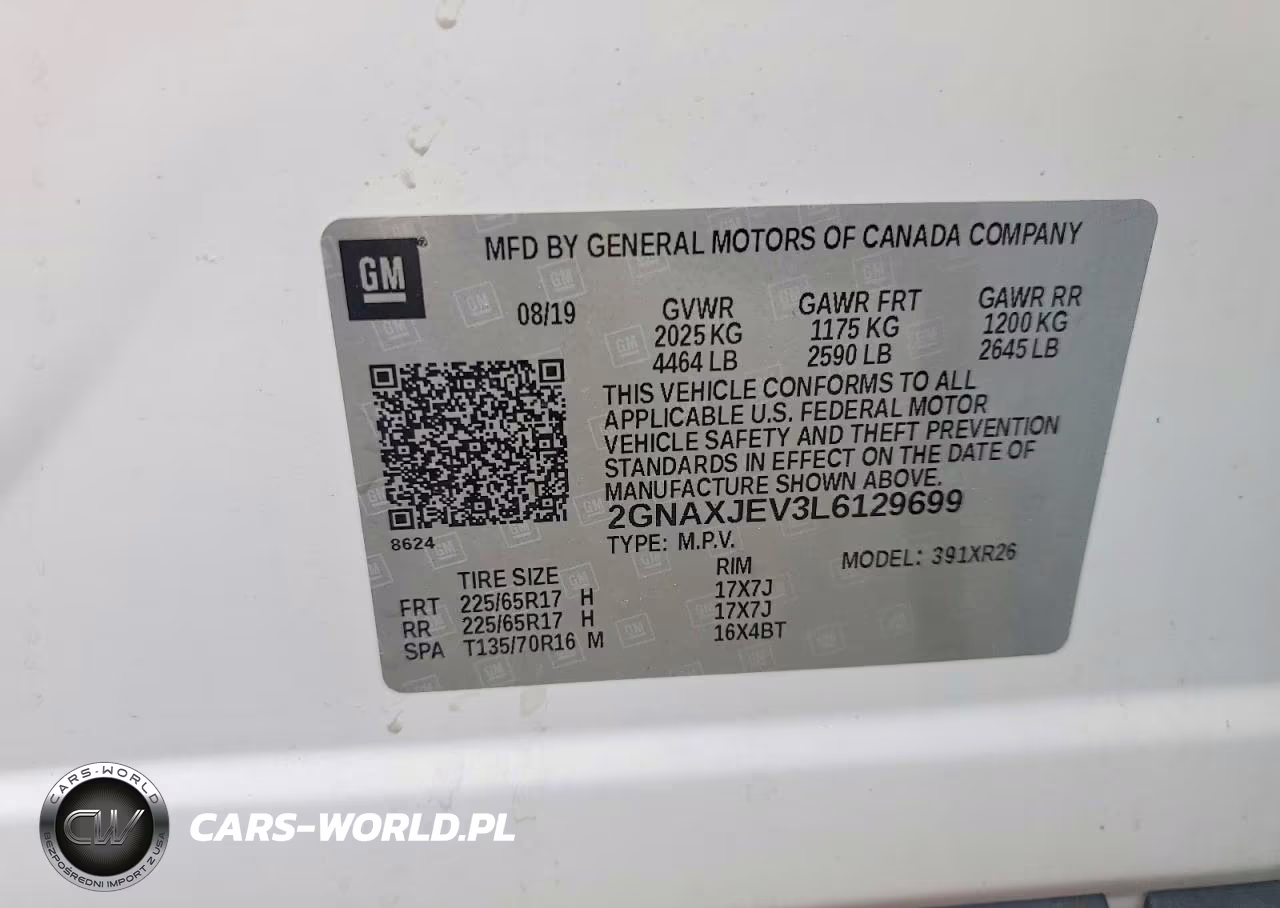 2020 Chevrolet Equinox Lt VIN:2GNAXJEV3L6129699 - 13