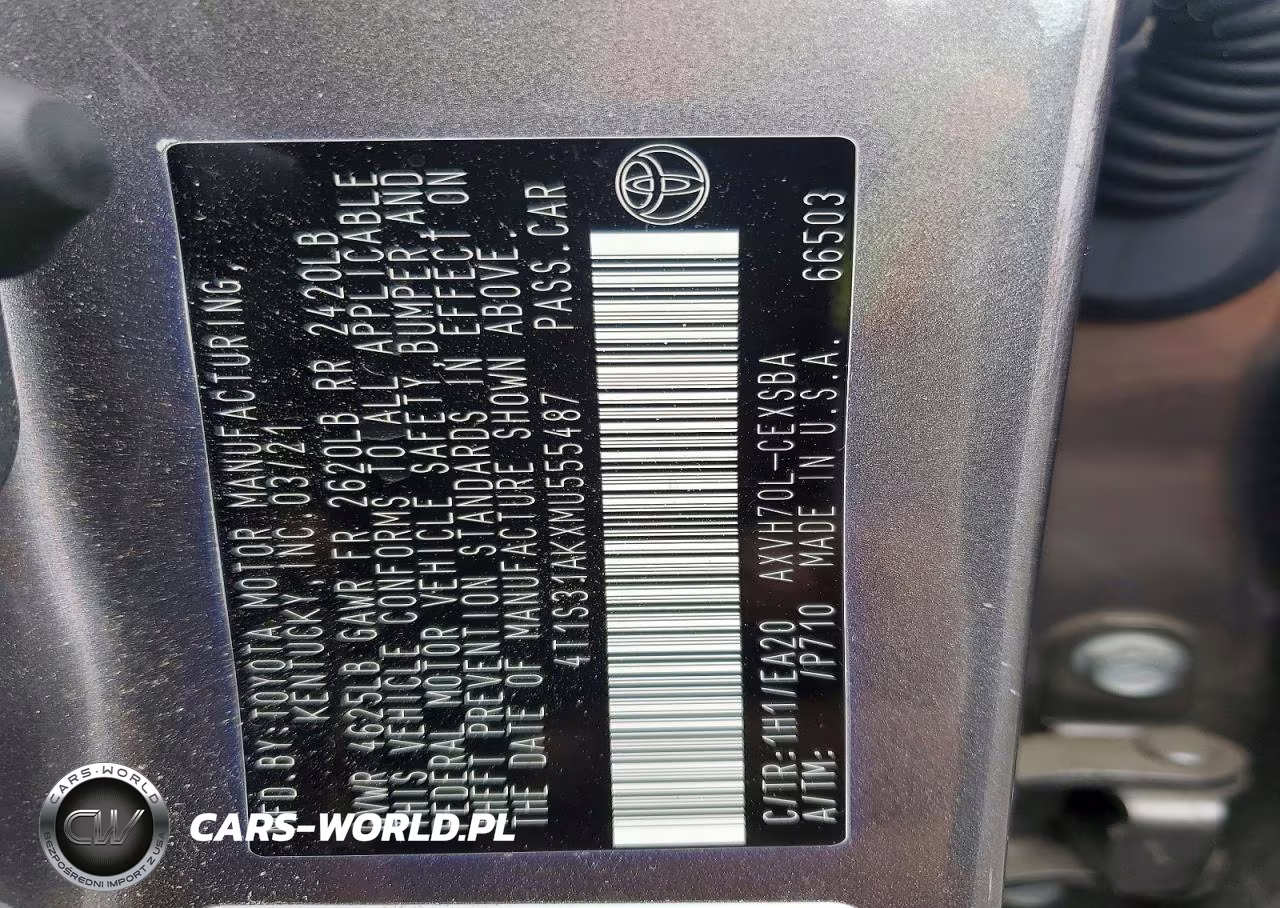 2021 Toyota Camry Se VIN:4T1S31AKXMU555487 - 12
