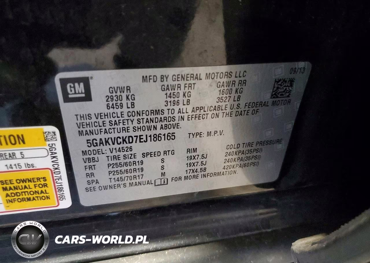 2014 Buick Enclave VIN:5GAKVCKD7EJ186165 - 13