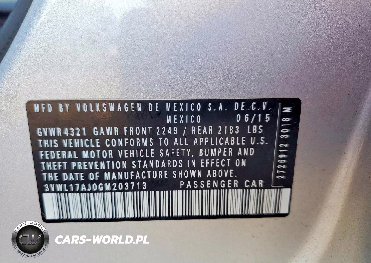 2016 Volkswagen Jetta Sel VIN:3VWL17AJ0GM203713 - 13