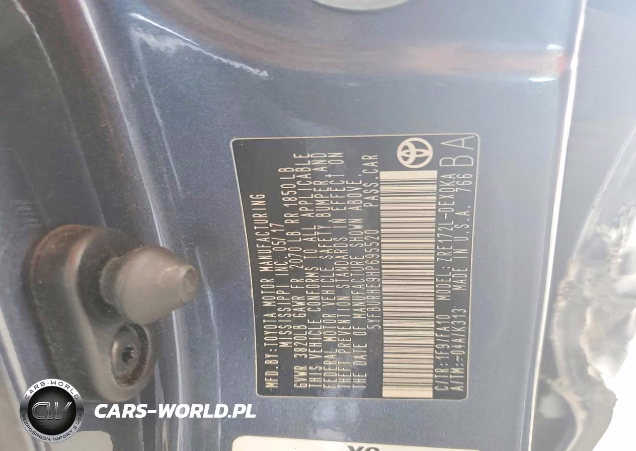 2017 Toyota Corolla L VIN:5YFBURHE9HP695520 - 12