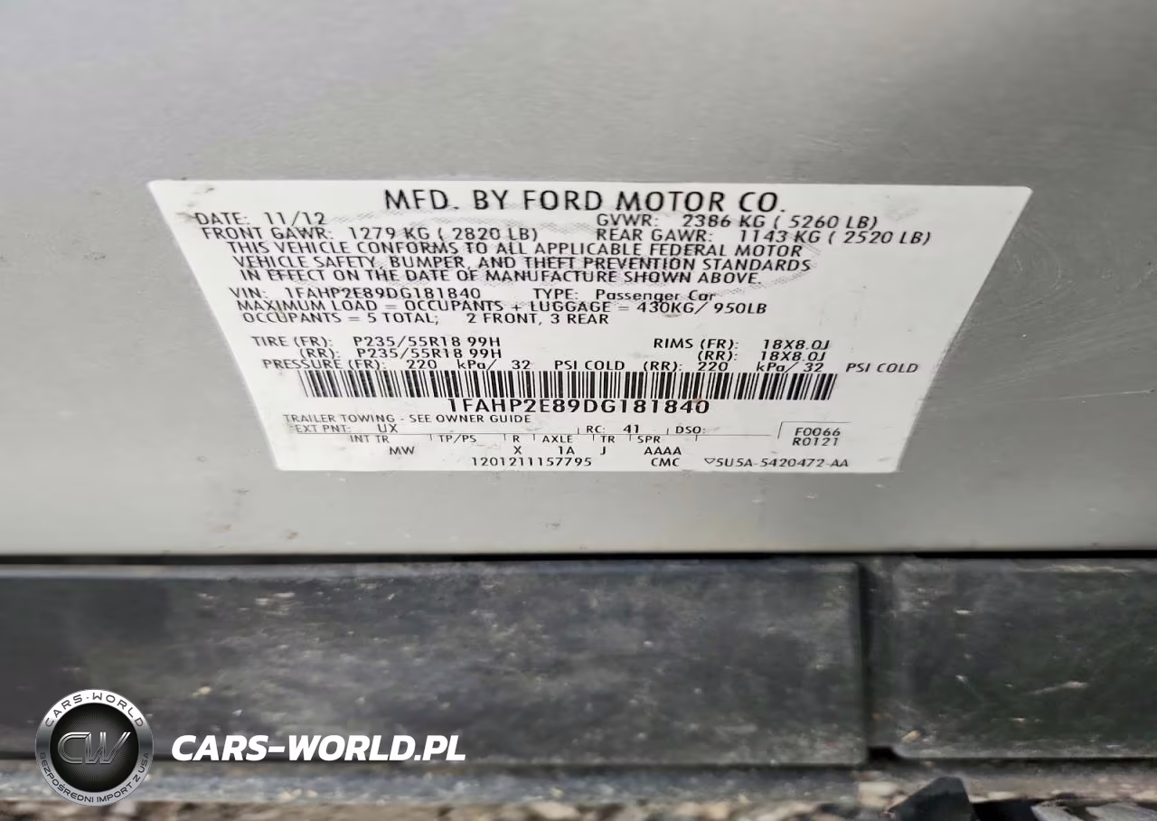 2013 Ford Taurus Sel VIN:1FAHP2E89DG181840 - 13
