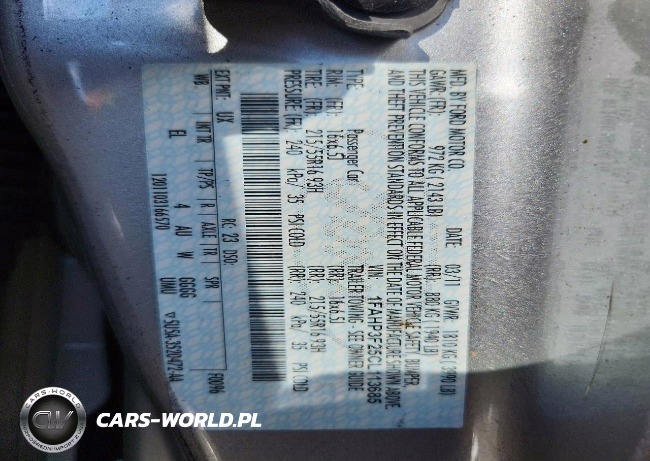 2012 Ford Focus Se VIN:1FAHP3F25CL113685 - 12