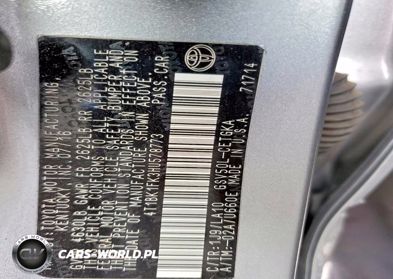 2017 Toyota Camry Xle V6 VIN:4T1BK1FK3HU578773 - 12