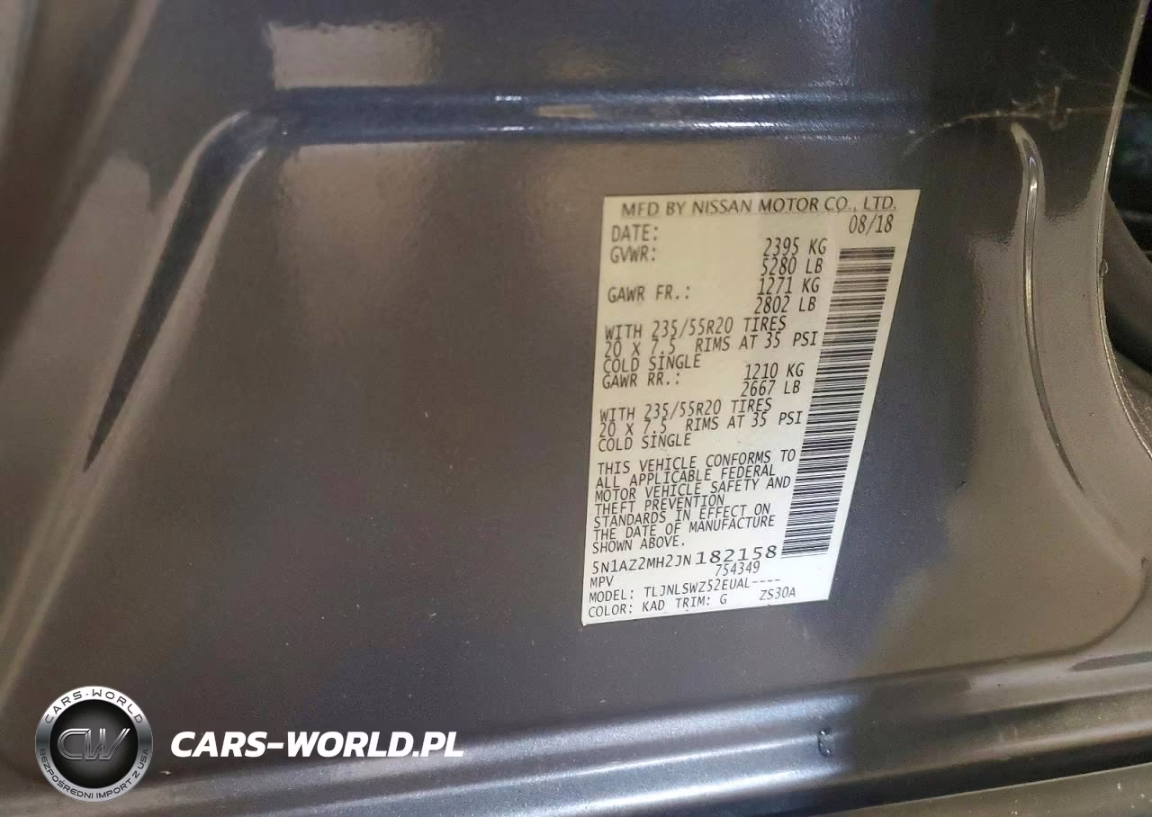 2018 Nissan Murano Platinum VIN:5N1AZ2MH2JN182158 - 13