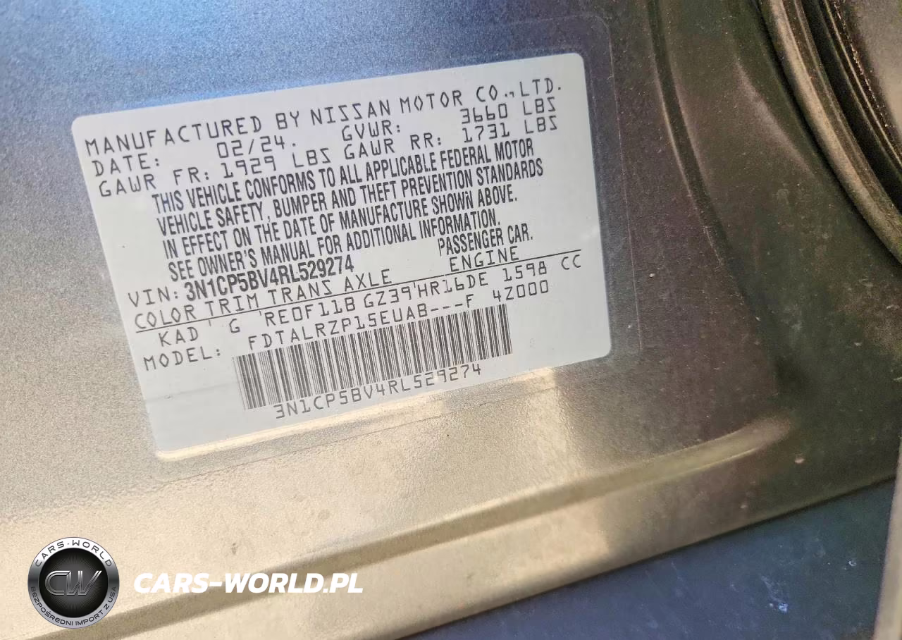 2024 Nissan Kicks S VIN:3N1CP5BV4RL529274 - 13