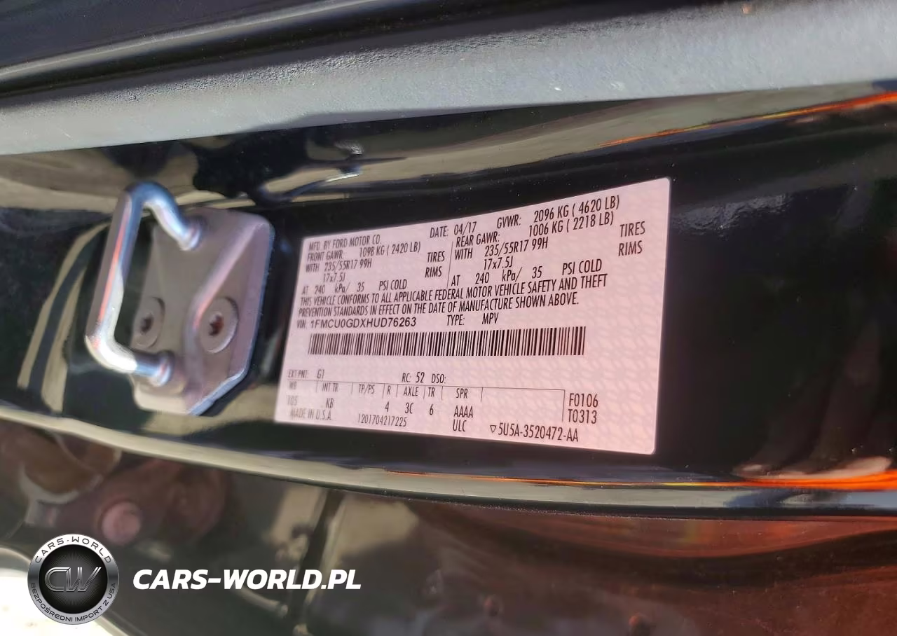 2017 Ford Escape Se VIN:1FMCU0GDXHUD76263 - 12