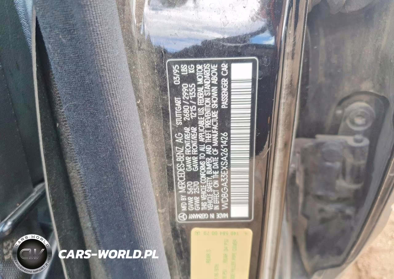 1995 Mercedes-Benz S 320 VIN:WDBGA33EXSA261426 - 12