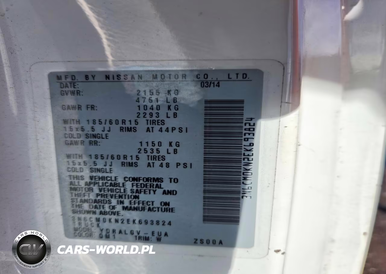 2014 Nissan Nv200 Sv VIN:3N6CM0KN2EK693824 - 13