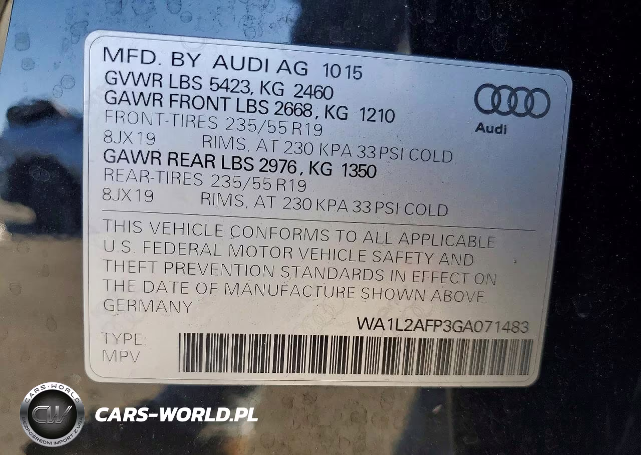 2016 Audi Q5 Premium Plus VIN:WA1L2AFP3GA071483 - 13