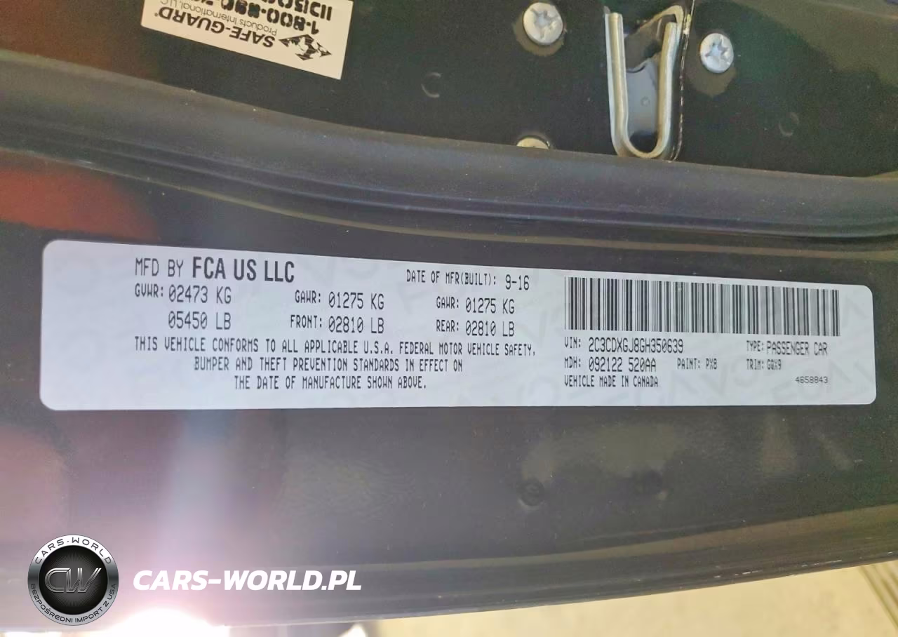 2016 Dodge Charger R-T Scat Pack VIN:2C3CDXGJ8GH350639 - 12