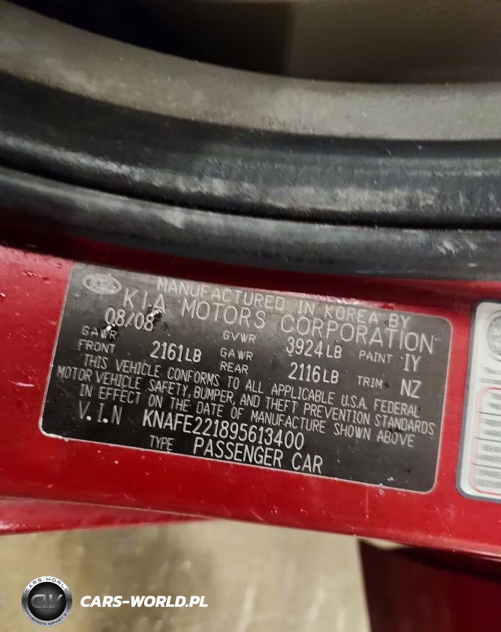 2009 Kia Spectra Lx VIN:KNAFE221895613400 - 12