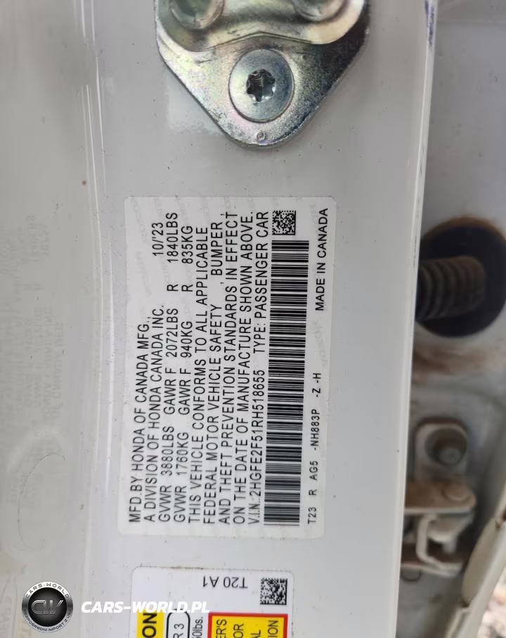 2024 Honda Civic Sport VIN:2HGFE2F51RH518655 - 12