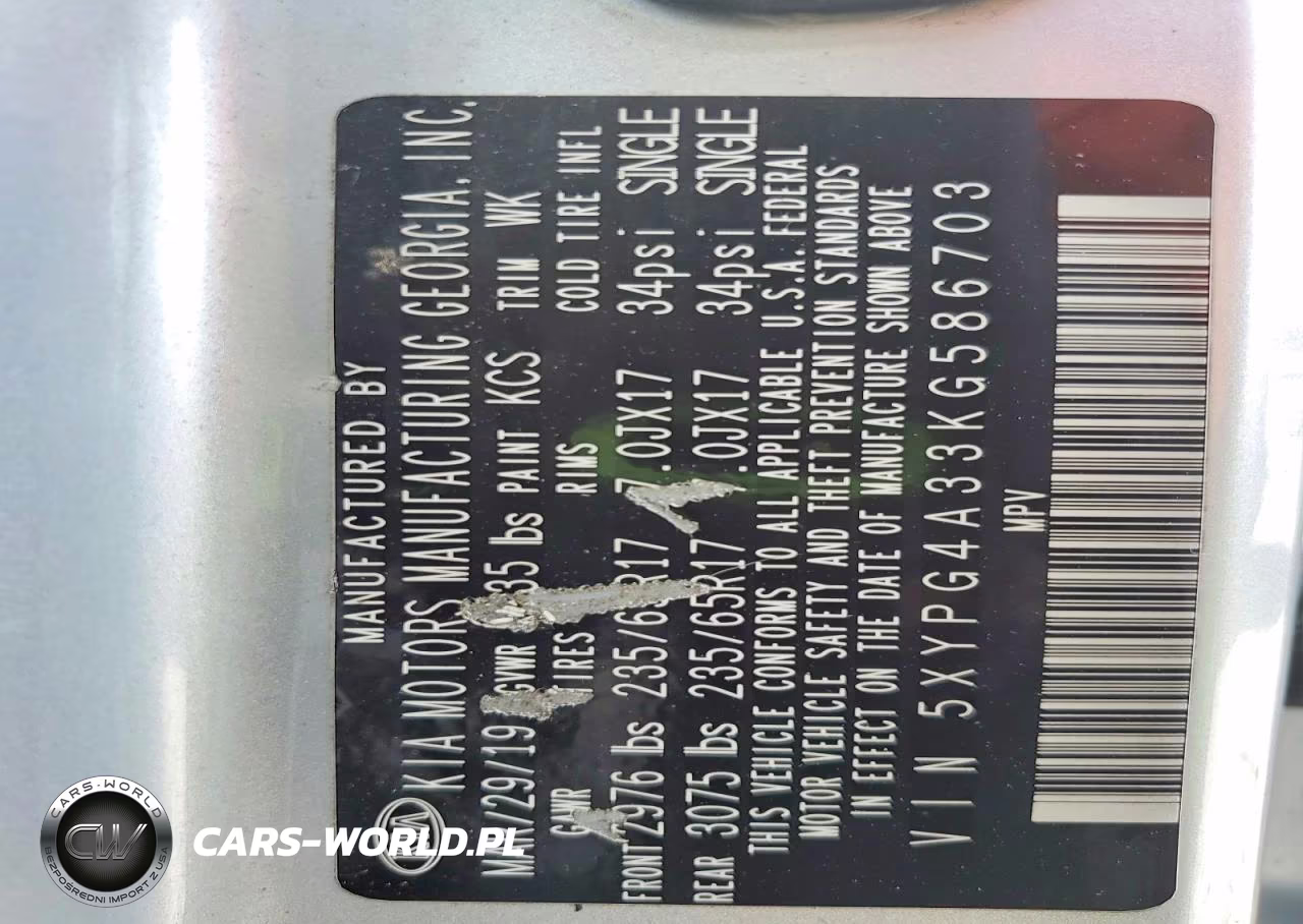 2019 Kia Sorento L VIN:5XYPG4A33KG586703 - 12
