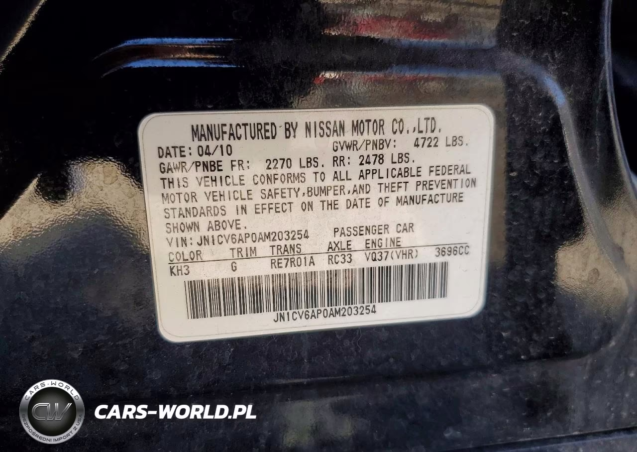 2010 Infiniti G37 Sedan Base VIN:JN1CV6AP0AM203254 - 13