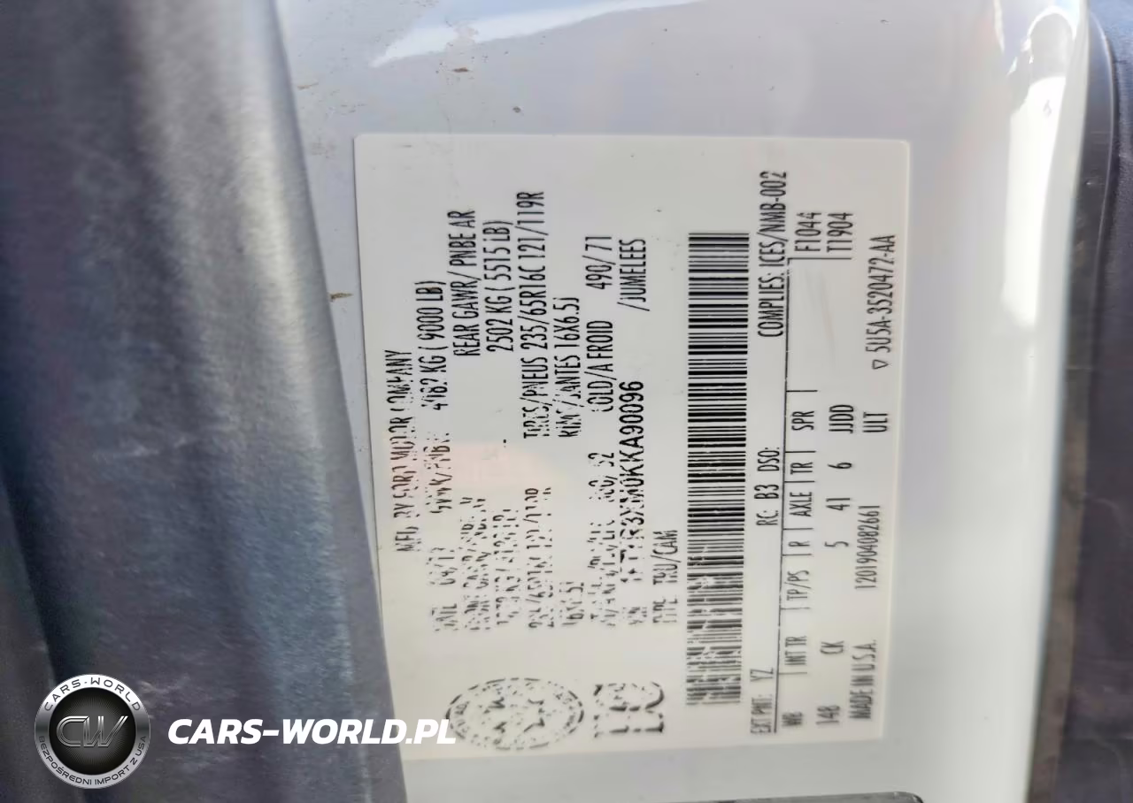 2019 Ford Transit T-250 VIN:1FTYR3XM0KKA90096 - 13