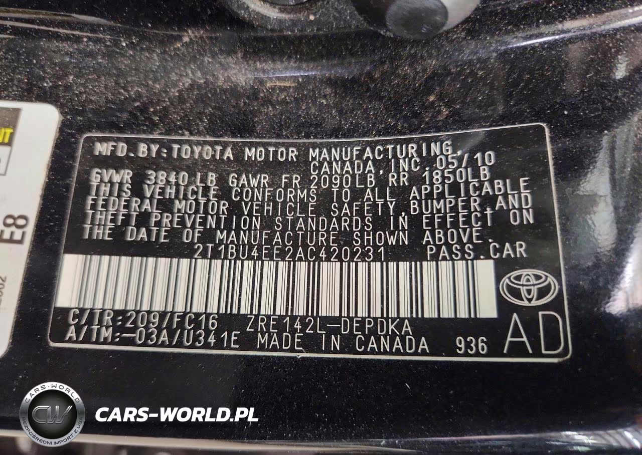 2010 Toyota Corolla Le VIN:2T1BU4EE2AC420231 - 13