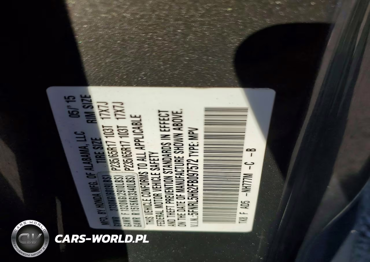 2015 Honda Odyssey Exl VIN:5FNRL5H62FB097572 - 14
