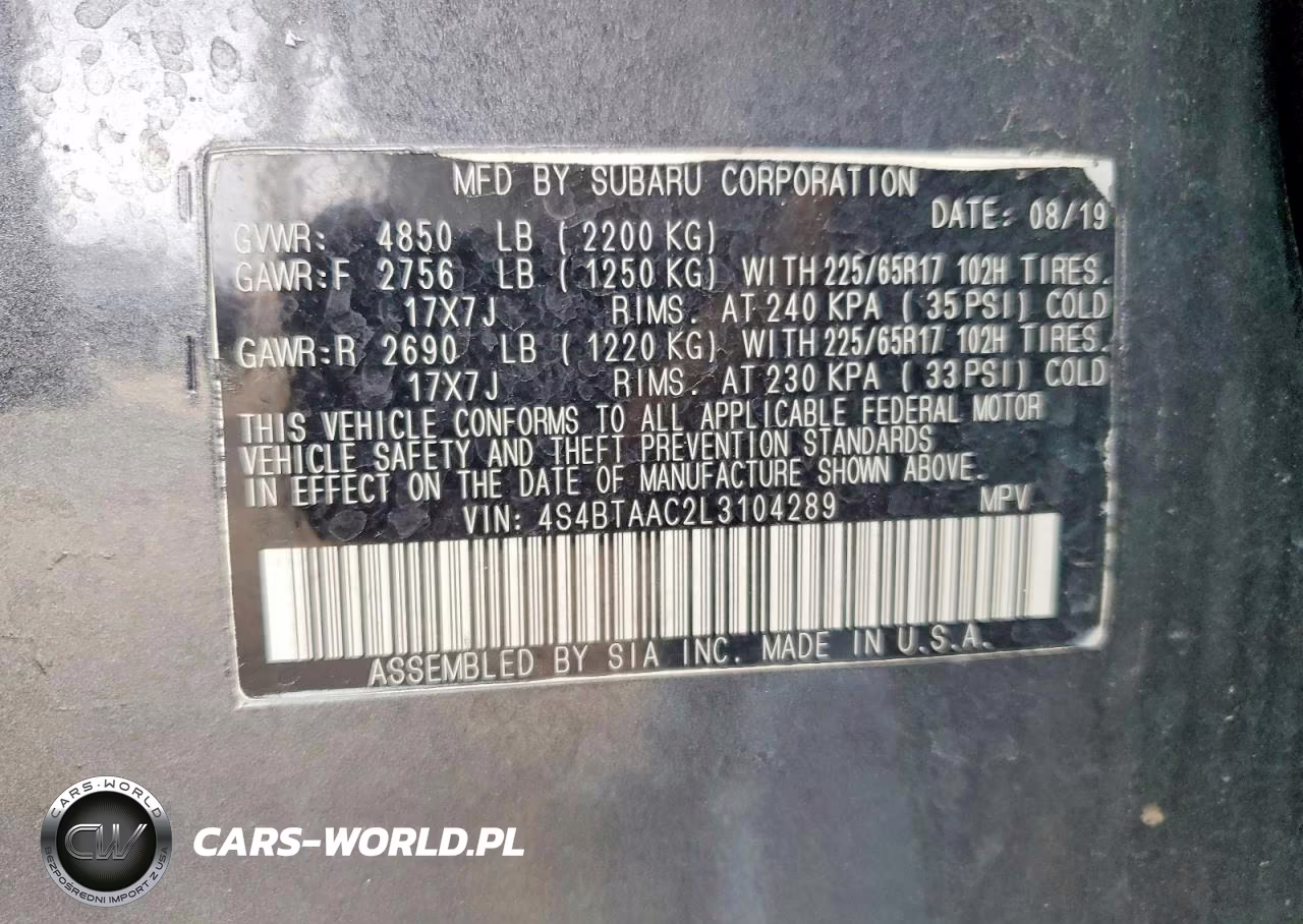 2020 Subaru Outback VIN:4S4BTAAC2L3104289 - 13