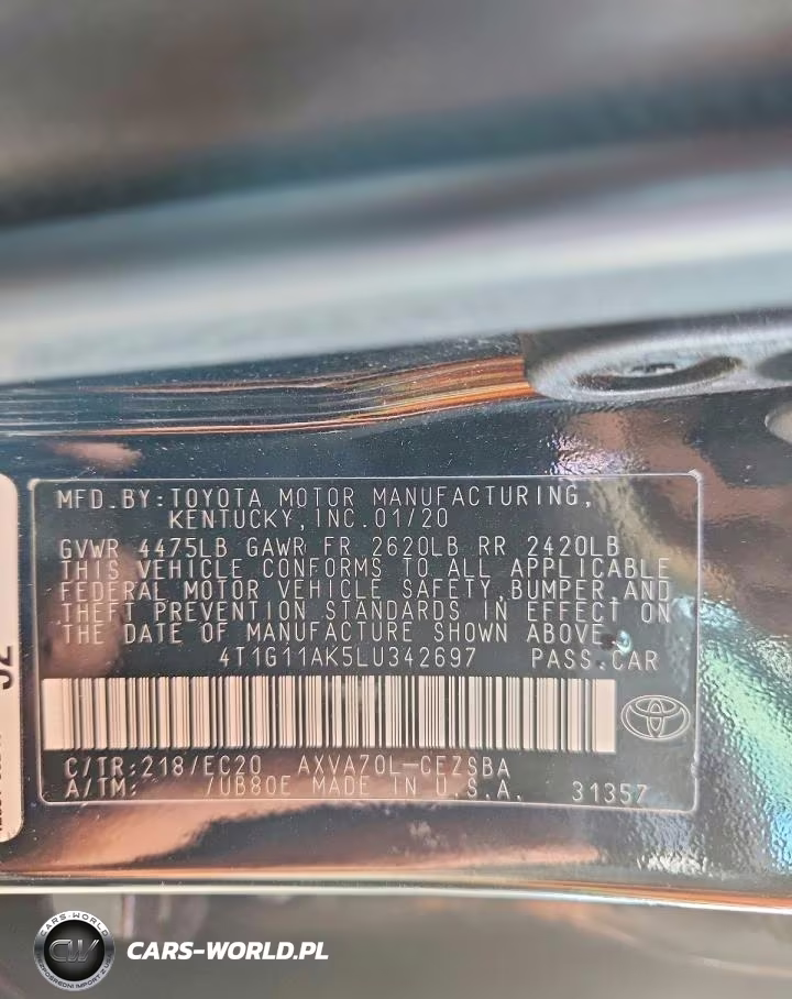 2020 Toyota Camry Se Nightshade VIN:4T1G11AK5LU342697 - 12