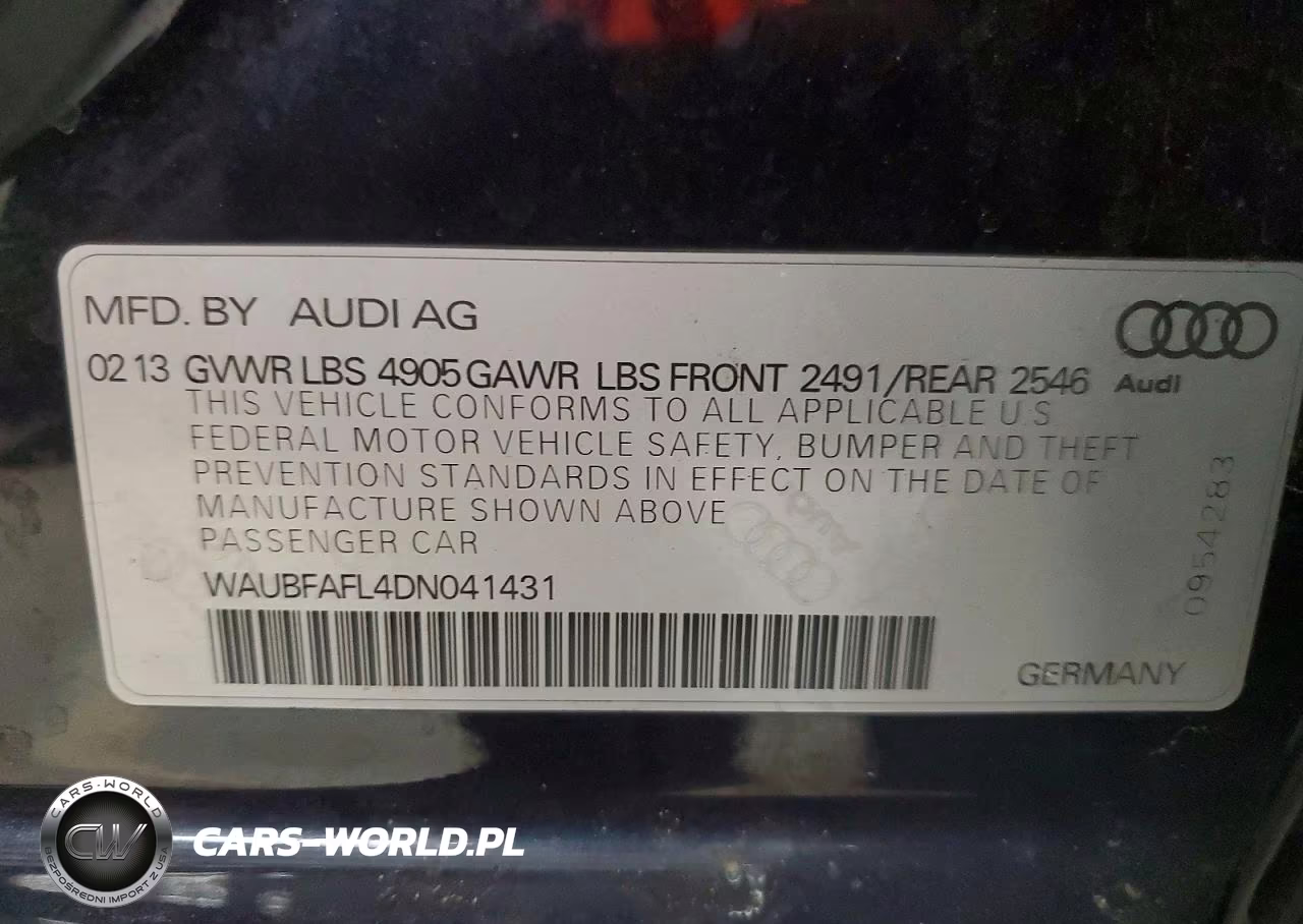 2013 Audi A4 Premium VIN:WAUBFAFL4DN041431 - 12