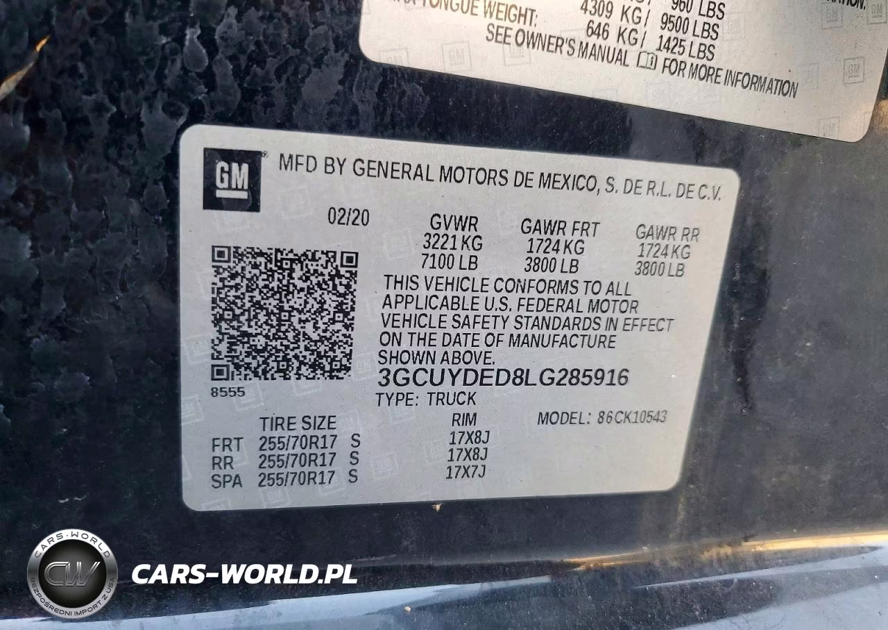 2020 Chevrolet Silverado K1500 Lt VIN:3GCUYDED8LG285916 - 13