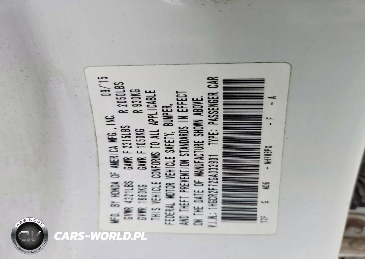 2016 Honda Accord Ex VIN:1HGCR2F72GA033901 - 12