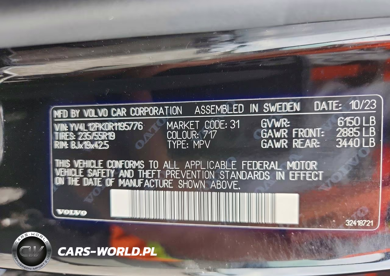 2024 Volvo Xc90 Core VIN:YV4L12PK0R1195776 - 13