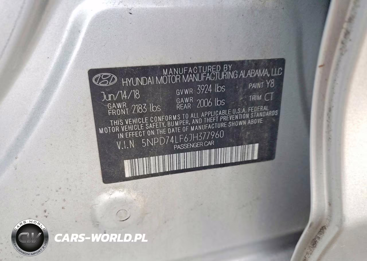 2018 Hyundai Elantra Se VIN:5NPD74LF6JH377960 - 12