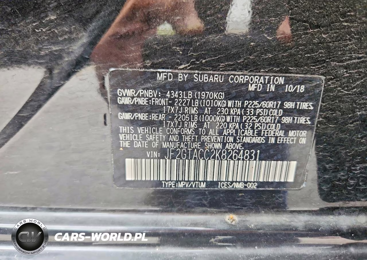 2019 Subaru Crosstrek Premium VIN:JF2GTACC2K8264831 - 13